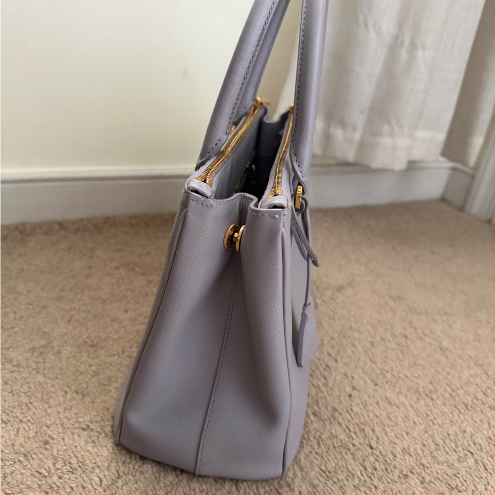 Prada Women’s Lilac Galleria Saffiano Leather Satchel - Picture 5 of 7
